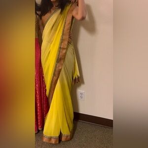 Yellow sari